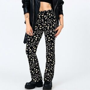 VINTAGE 80s MOSCHINO Floral Print Spell Out Pants